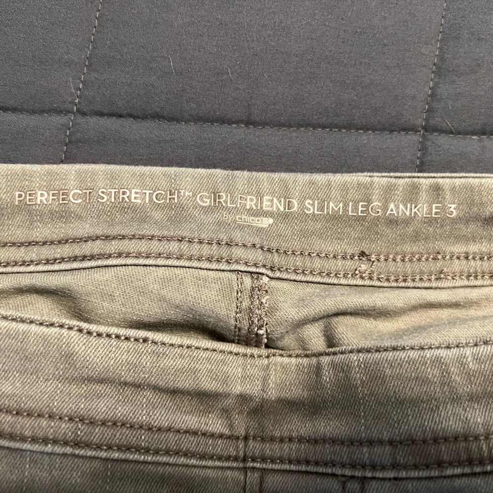 Chico size 3 denim Pilon stretchy ankle length